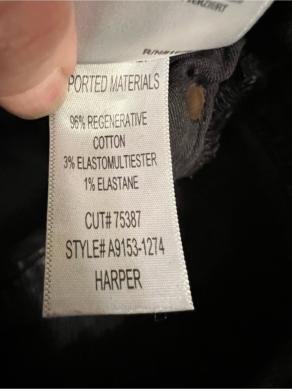 Agolde Black Harper Relaxed Straight Leg Stretch Denim Jeans EUC 24 #2764 - Picture 6 of 8